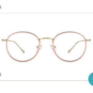 Gold and blush eye glasses